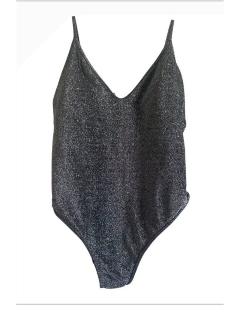Love & Sports Black Sparkle One Piece Swimsuit Padded Bra Plus Size XXL (20)